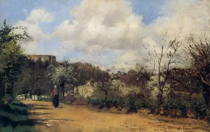Springtime in Louveciennes by Camille Pissarro - Oil Painting Reproduction