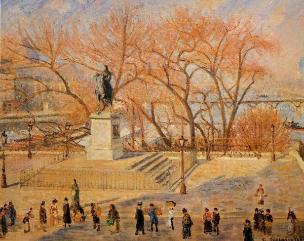Main Product Photo of Square du Vert-Galant: Sunny Morning Painting by Camille Pissarro