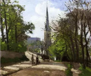 St. Stephen's Church, Lower Norwood by Camille Pissarro - Oil Painting Reproduction