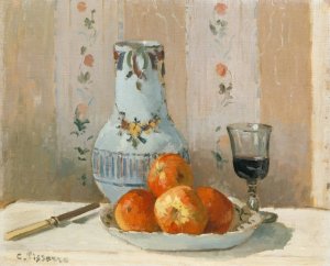 Still Life with Apples and Pitcher by Camille Pissarro Oil Painting