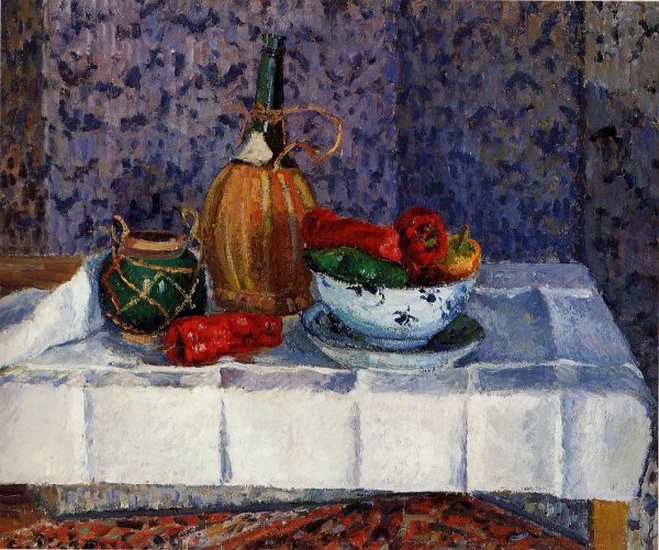 Still Life with Spanish Peppers by Camille Pissarro - Hand-Painted Oil Painting Reproduction