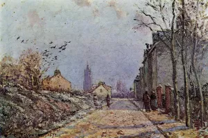 Street: Snow Effect by Camille Pissarro - Oil Painting Reproduction