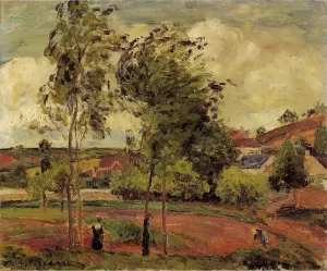 Strong Winds, Pontoise by Camille Pissarro - Oil Painting Reproduction