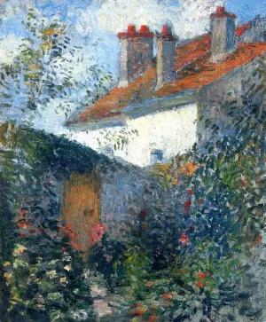 Study at Pontoise Oil painting by Camille Pissarro