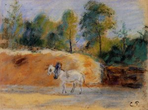 Study for 'La Batterie a Montfoucault' by Camille Pissarro Oil Painting
