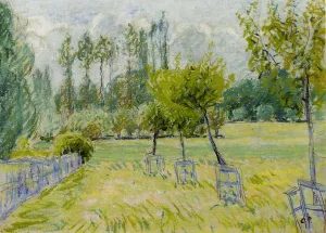 Study of Apple Trees at Eragny by Camille Pissarro - Oil Painting Reproduction