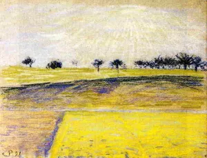 Sunrise Over the Fields, Eragny Oil painting by Camille Pissarro