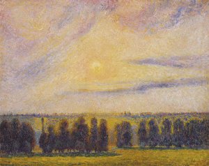 Sunset at Eragny by Camille Pissarro Oil Painting