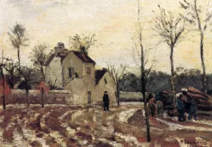 Thaw, Pontoise by Camille Pissarro - Oil Painting Reproduction