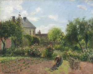 The Artist's Garden at Eragny by Camille Pissarro Oil Painting