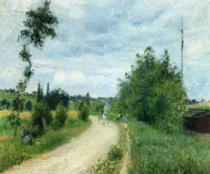 The Auvers Road, Pontoise by Camille Pissarro Oil Painting