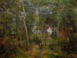 The Backwoods of l'Hermitage, Pontoise by Camille Pissarro Oil Painting