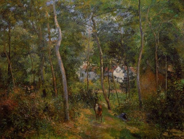 The Backwoods of l'Hermitage, Pontoise by Camille Pissarro - Hand-Painted Oil Painting Reproduction