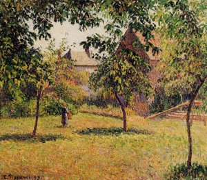 The Barn, Morning, Eragny by Camille Pissarro Oil Painting