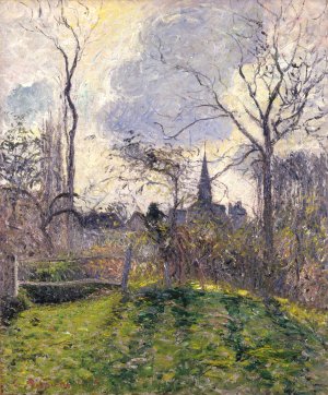 The Bell Tower of Bazincourt by Camille Pissarro Oil Painting