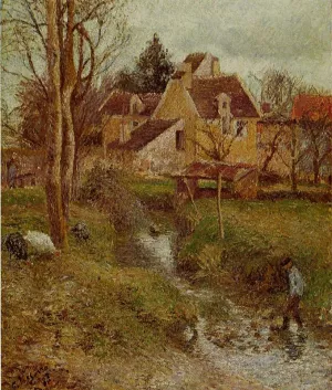 The Brook at Osny by Camille Pissarro - Oil Painting Reproduction