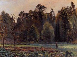 The Cabbage Field, Pontoise by Camille Pissarro Oil Painting