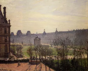 The Carrousel: Autumn, Morning by Camille Pissarro Oil Painting