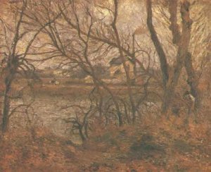 The Climbing Path, l'Hermitage by Camille Pissarro Oil Painting