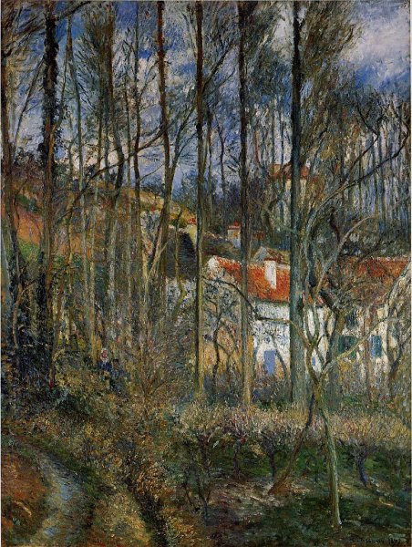 The Cote des Boeurs at l'Hermitage, near Pontoise by Camille Pissarro - Hand-Painted Oil Painting Reproduction
