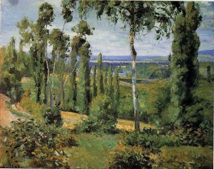 The Countryside in the Vicinity of Conflans Saint-Honorine Oil painting by Camille Pissarro