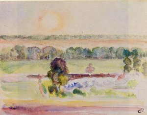 The Effect of Sunlight by Camille Pissarro Oil Painting