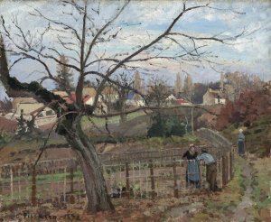 The Fence by Camille Pissarro Oil Painting