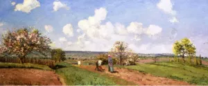 The Four Seasons: Spring by Camille Pissarro - Oil Painting Reproduction