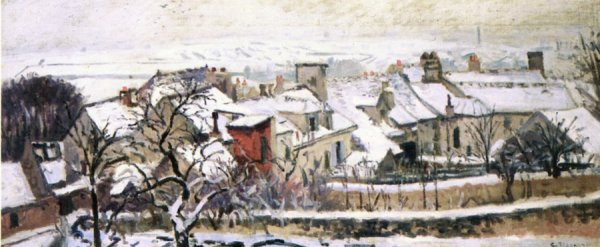 The Four Seasons: Winter by Camille Pissarro - Hand-Painted Oil Painting Reproduction
