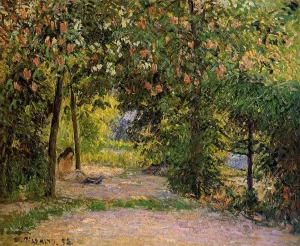 The Garden in Spring, Eragny by Camille Pissarro - Oil Painting Reproduction