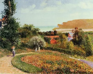 The Garden of the Hotel Berneval Oil painting by Camille Pissarro