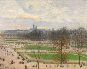 The Garden of the Tuileries on a Winter Afternoon by Camille Pissarro Oil Painting