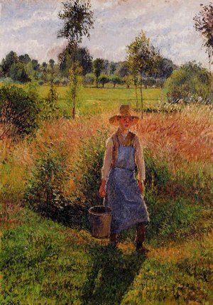 The Gardener, Afternoon Sun, Eragny by Camille Pissarro Oil Painting