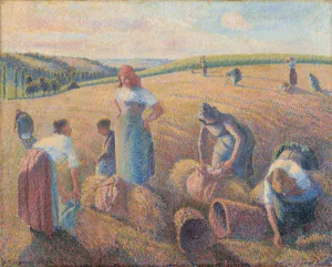 The Gleaners Oil painting by Camille Pissarro