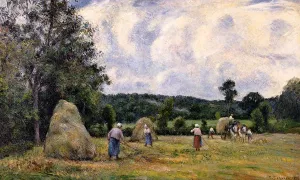 The Harvest at Montfoucault II by Camille Pissarro Oil Painting