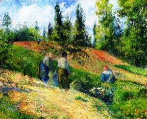 The Harvest, Pontoise Oil painting by Camille Pissarro