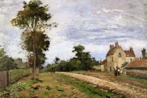 The House of Monsieur Musy, Louveciennes Oil painting by Camille Pissarro