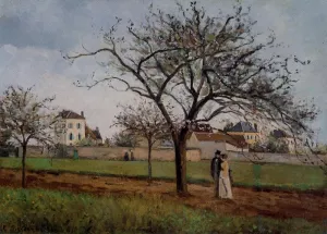 The House of Pere Gallien, Pontoise by Camille Pissarro - Oil Painting Reproduction