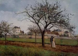 The House of Pere Gallien, Pontoise Oil painting by Camille Pissarro