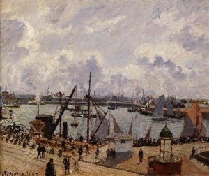 The Inner Harbor, Le Havre - Morning Sun, Rising Tide