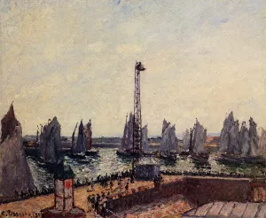 The Inner Port and Pilots Jetty, Le Havre by Camille Pissarro - Oil Painting Reproduction
