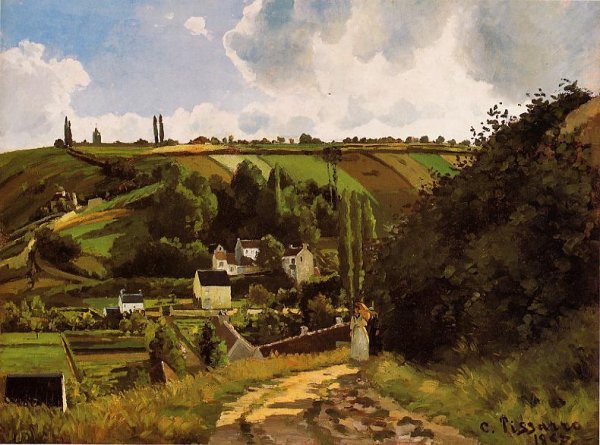 The Jallais Hills, Pontoise by Camille Pissarro - Hand-Painted Oil Painting Reproduction