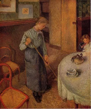 The Little Country Maid by Camille Pissarro - Oil Painting Reproduction