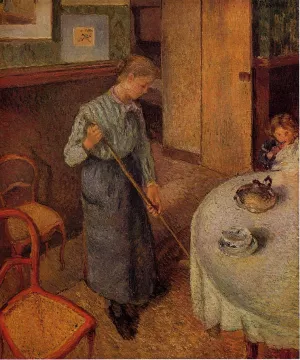 The Little Country Maid Oil painting by Camille Pissarro