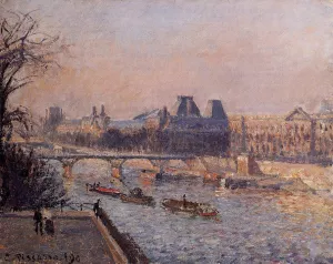 The Louvre, Afternoon painting by Camille Pissarro