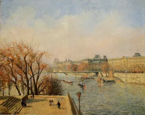 The Louvre: Morning, Sun by Camille Pissarro Oil Painting