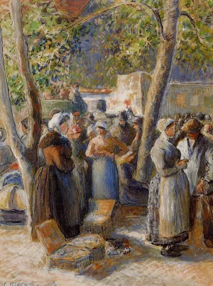 The Market in Gisors by Camille Pissarro - Oil Painting Reproduction