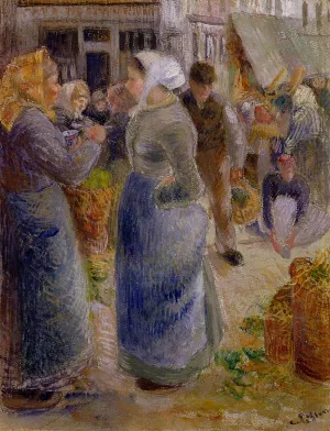 The Market by Camille Pissarro - Oil Painting Reproduction
