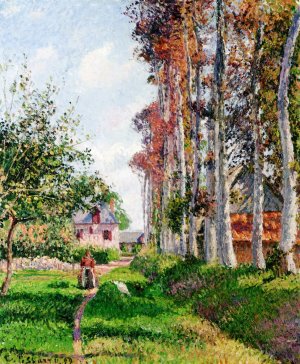 The Orchard of the D'Ango Manor, Varengeville, Morning Oil painting by Camille Pissarro