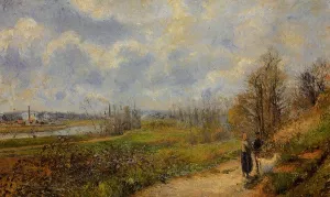 The Pathway at Le Chou, Pontoise by Camille Pissarro - Oil Painting Reproduction